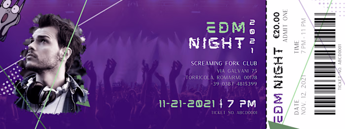 Rome Nightclub Event Ticket