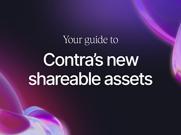 Your guide to Contra’s new shareable assets 📱