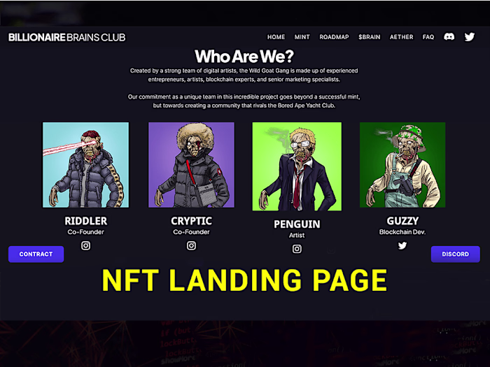 NFT LANDING PAGE