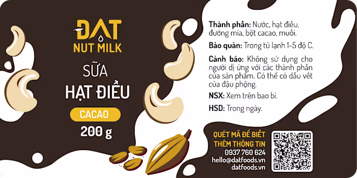 Nut Milk Labeling Design 