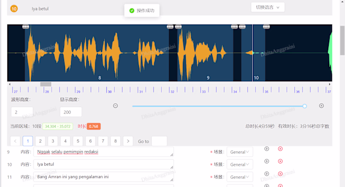 Transcribe audio or video into srt. file format