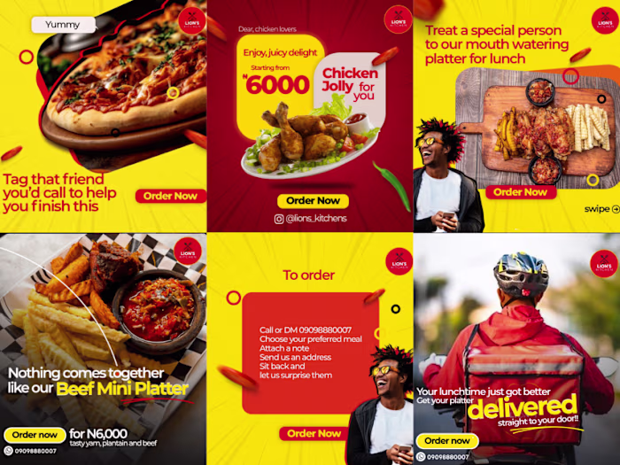 Social Media Graphics: Online Visibility Boost - Lion's Kitchen