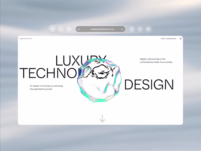 Liquid Crystal (Web Design / Brand Identity)