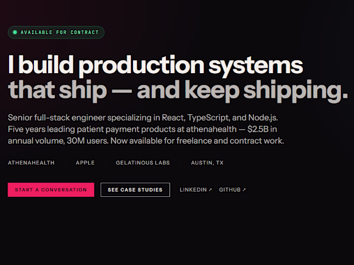 Portfolio Site — Personal Brand & Case Studies