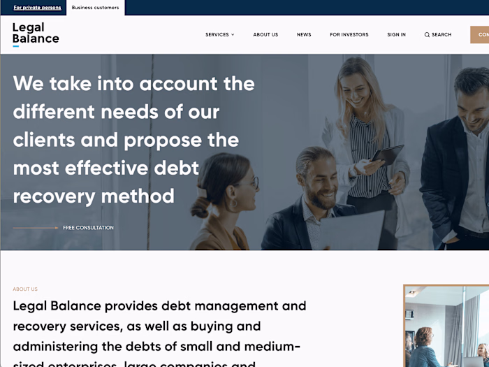 Debt collection web based back-office