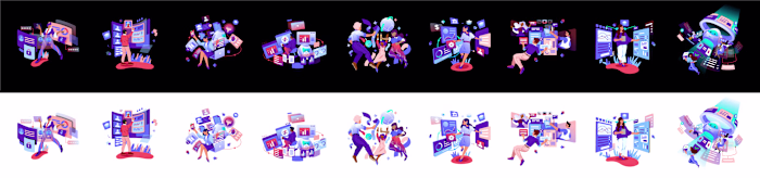 Accountflow Financial Services Illustration Set