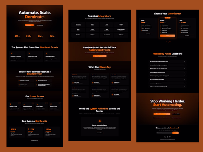 Saas Landing Page For a Marketing Agency
