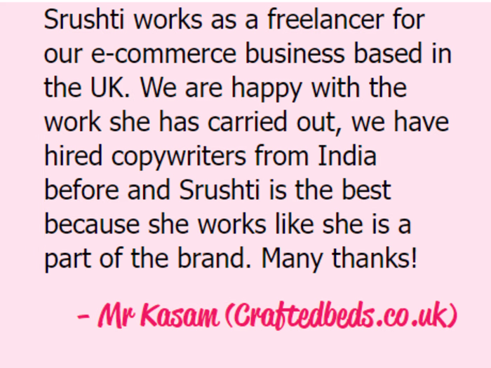 Srushti S | Copywriter