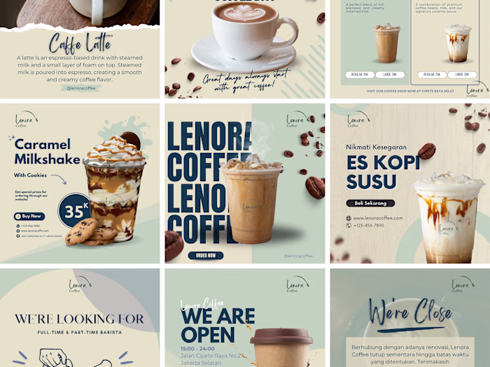 Coffe Social Media Feeds Design
