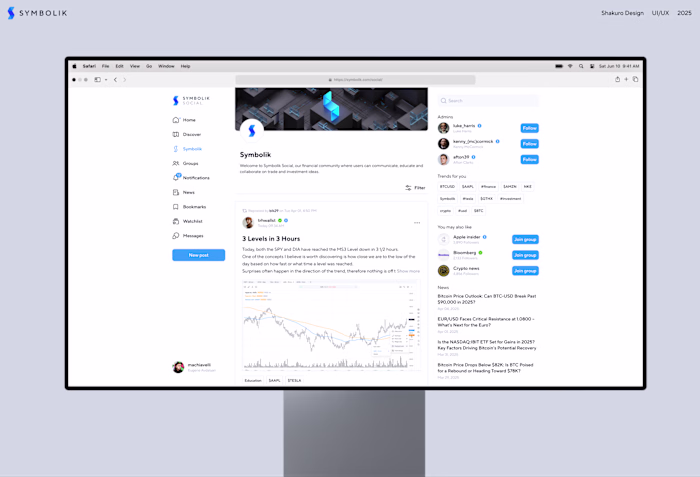 Symbolik Social - Financial Platform for Analysts