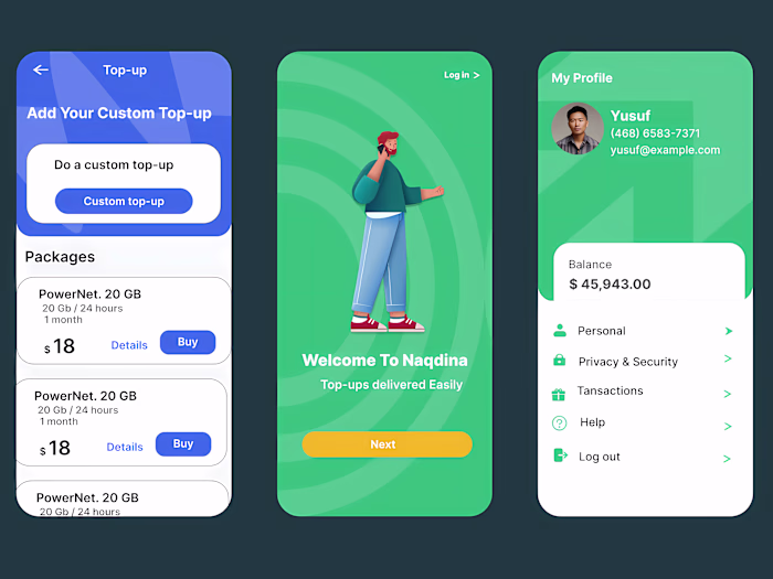 💳 Naqdina – Smart Top-Up & Balance Manager