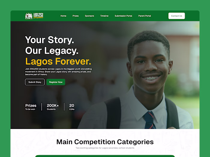Lagos State Storytelling Challenge Web Application and Website