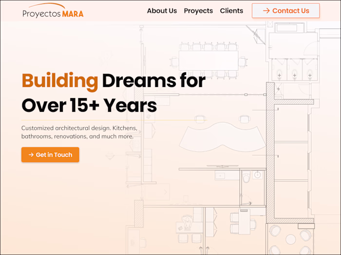 Landing Page Website for Proyectos Mara