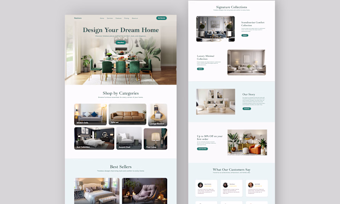 Furniture Website Design