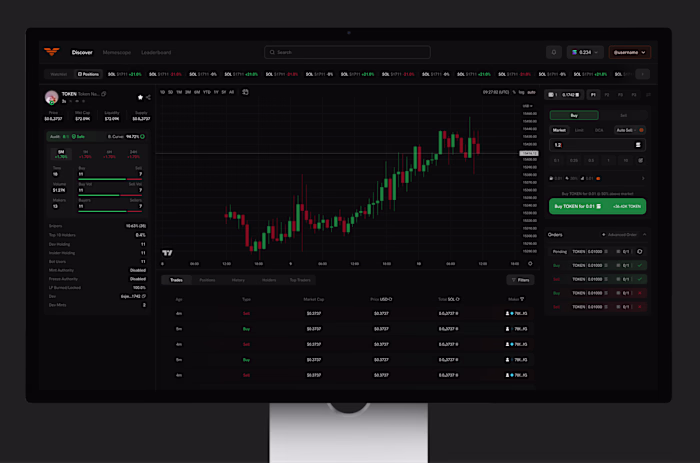 Trenchex Trade Terminal — designed by Chick Studio