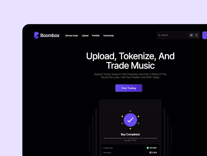 Boombox Landing Page