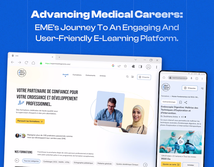 Online Medical Courses and Training - UX UI Design