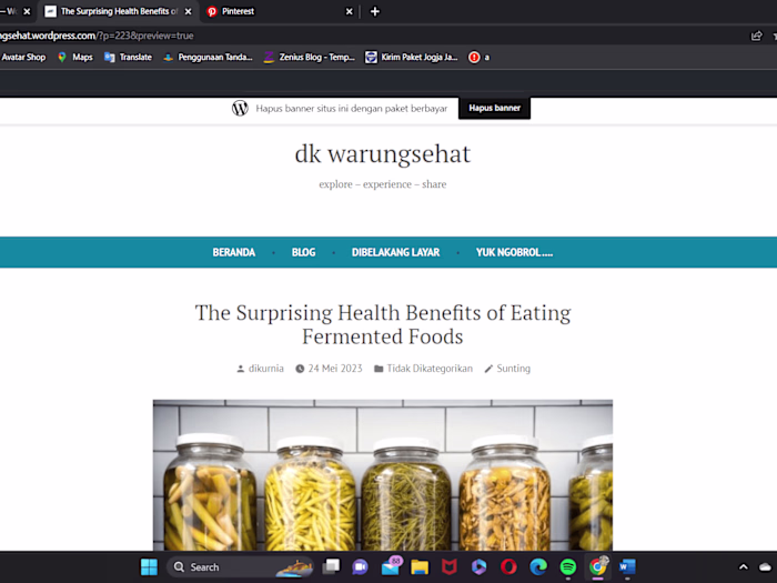  Article for DK warung sehat Blog