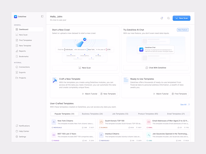 Dataview - a SaaS dashboard project 