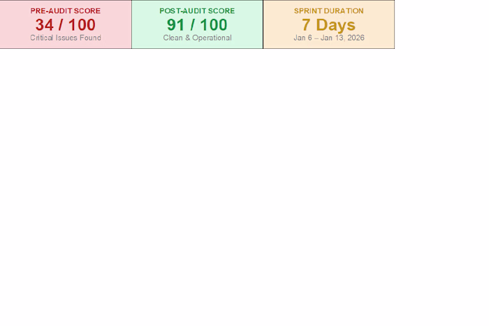 Salesforce CRM Audit & Cleanup