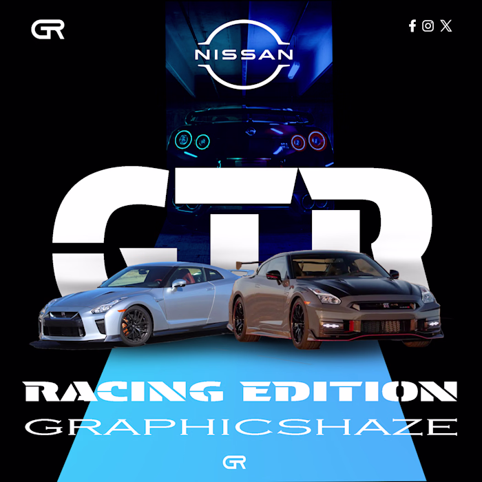 Nissan GTR Racing Edition Social Ad Design