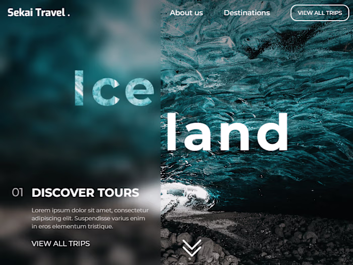 Sekai Travel's Landing Page Design & Development