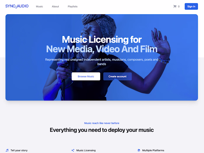 Music Licensing Website Redesign