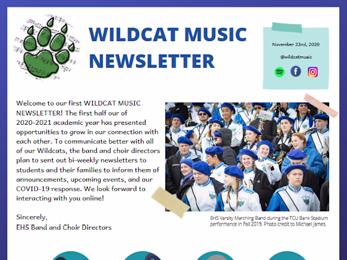 Music Department Newsletter