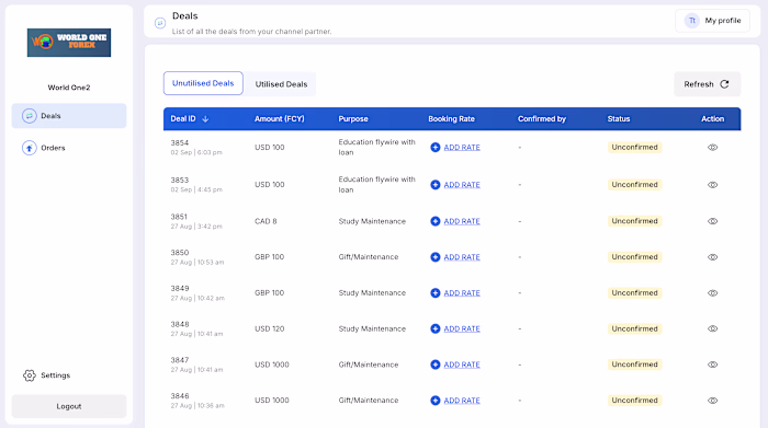 AD2 portal for MoneeFlo - built on Bubble