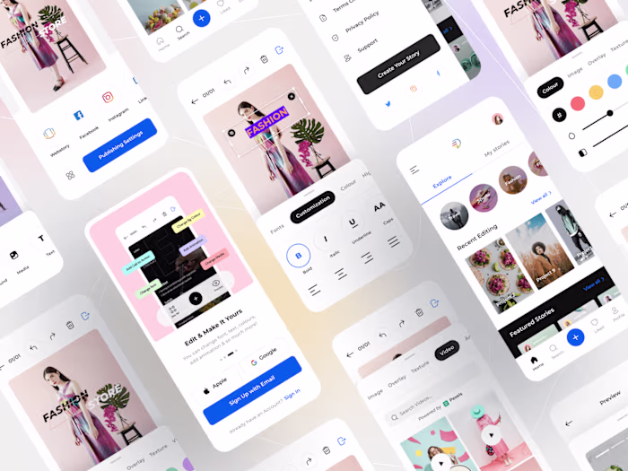 MakeStories Mobile App Design