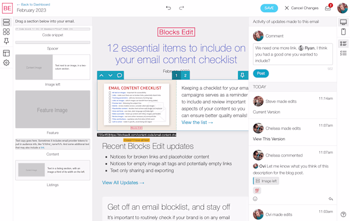 Blocks Edit visual CMS