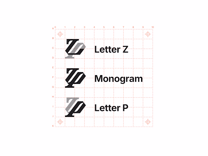 ZP PZ monogram typography Exclusive Logo Design for Sale by ...