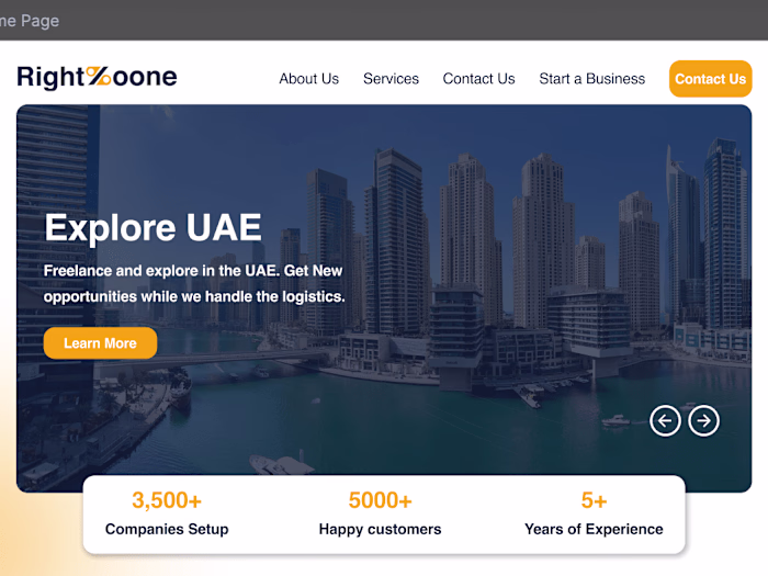 Rightzoone - Visa & Business Setup Services Website Design