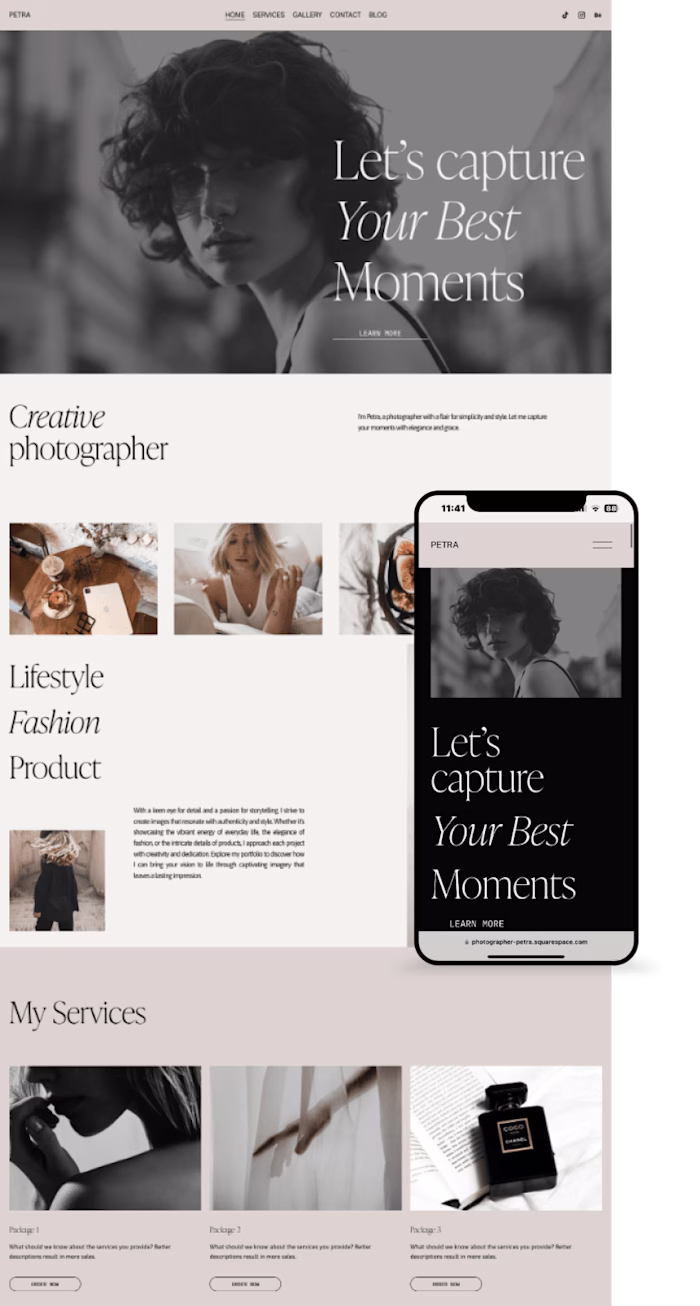Photographer website