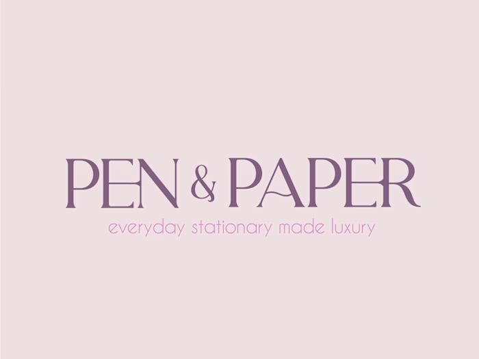 Pen & Paper Luxury Stationery Brand Identity on Behance