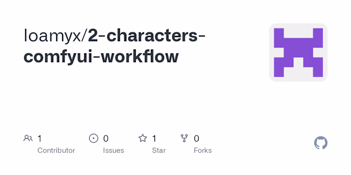 2 characters comfyui workflow