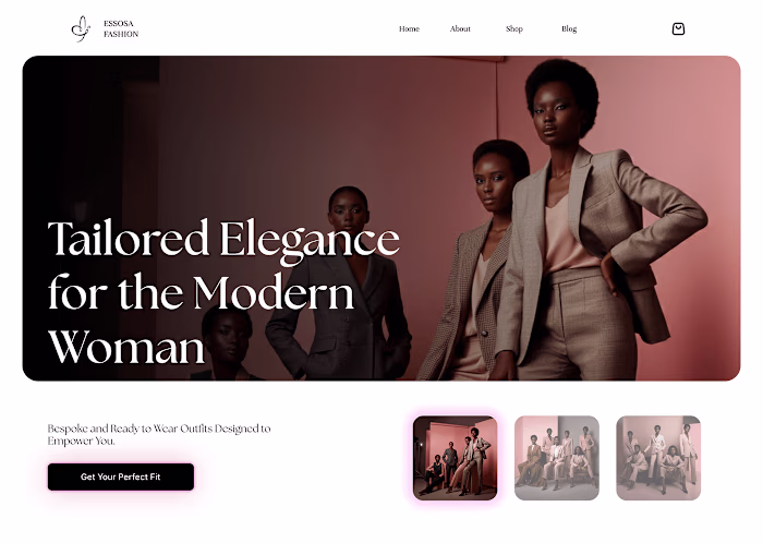 Landing Page Design for a Fashion Brand