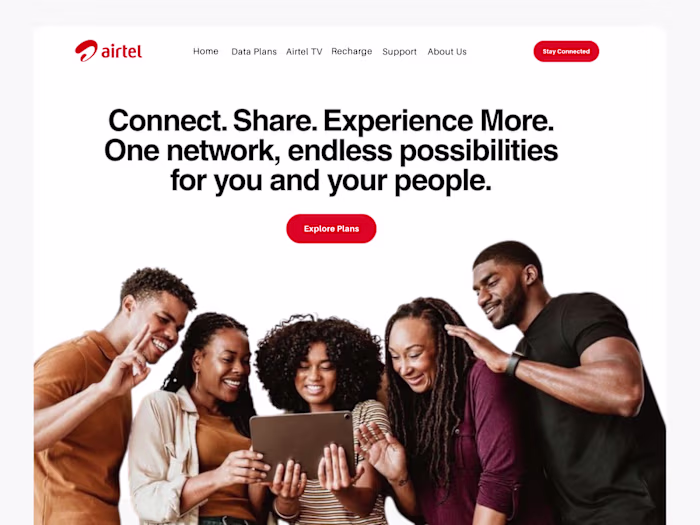 Airtel Nigeria Landing Page Redesign — Conversion-Focused UI