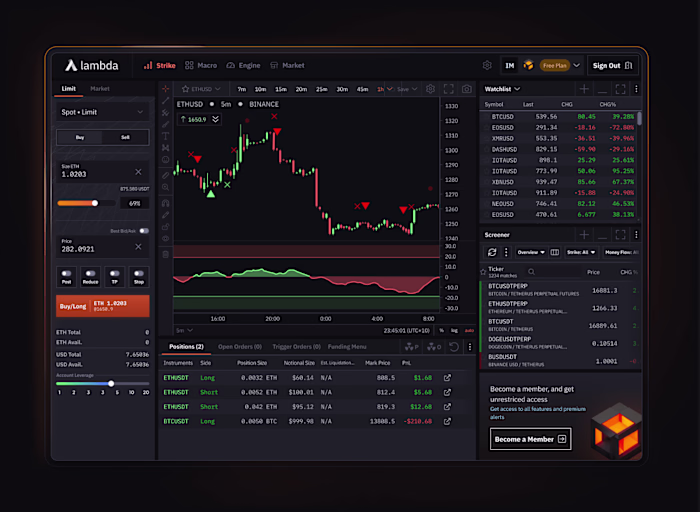 Crypto Execution Terminal - Trading Platform