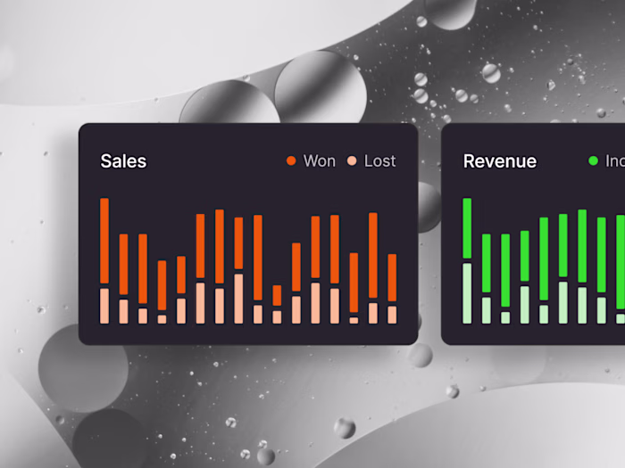 Sales and Revenue Charts - Designed for a Fintech Dashboard.