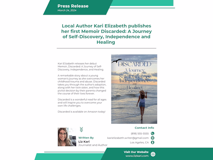 Press Release for Kari Elizabeth's Debut Memoir Discarded