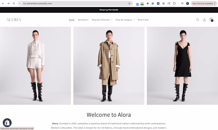 Alora - Custom Shopify Theme Development