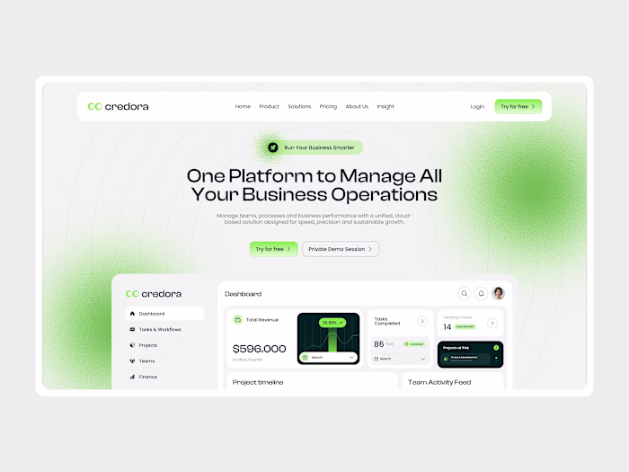 Web design for Credora