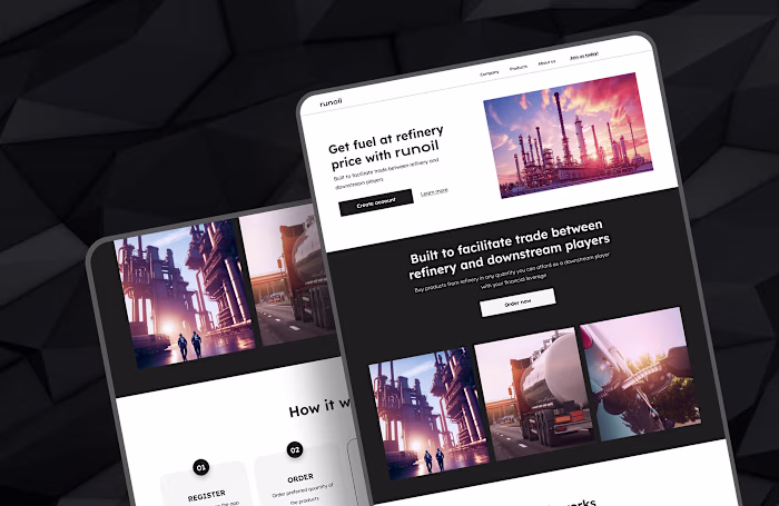 RUNOIL WEBSITE UI DESIGN :: Behance