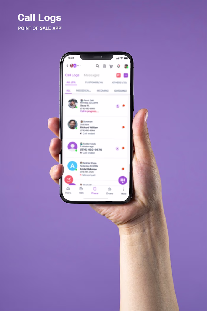 Working on POS - It is a Call Log Screen. Lots of content.