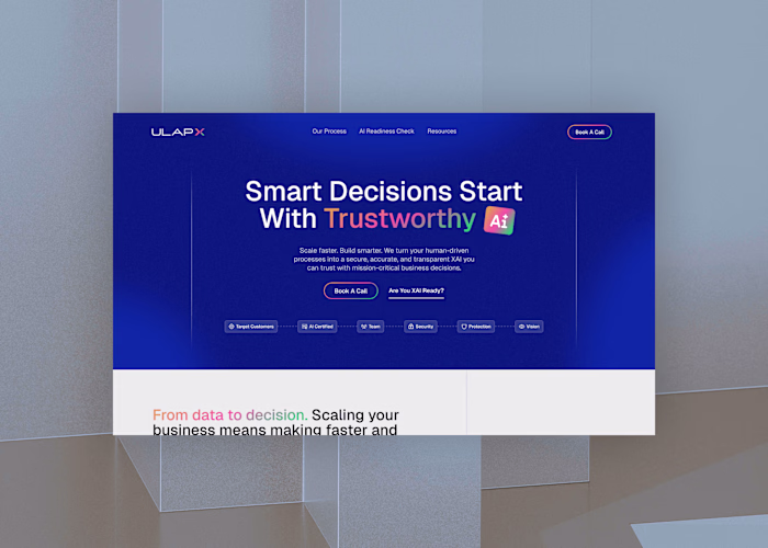 Website for AI consulting company