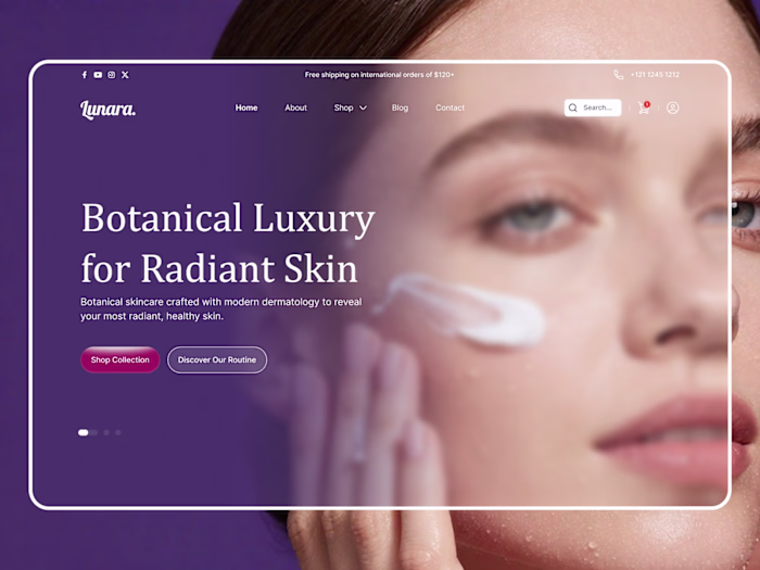 Beauty Skincare Ecommerce Website Design