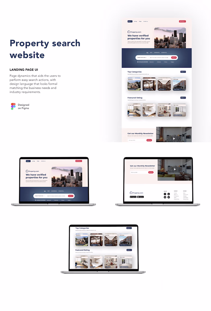 Landing page design