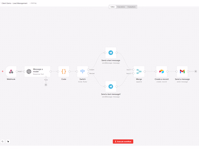 AI-powered lead management system built