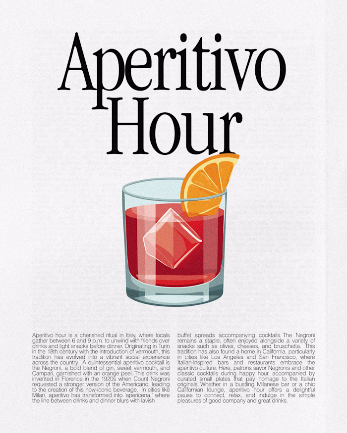 Cocktails as Old Magazine Page Designs